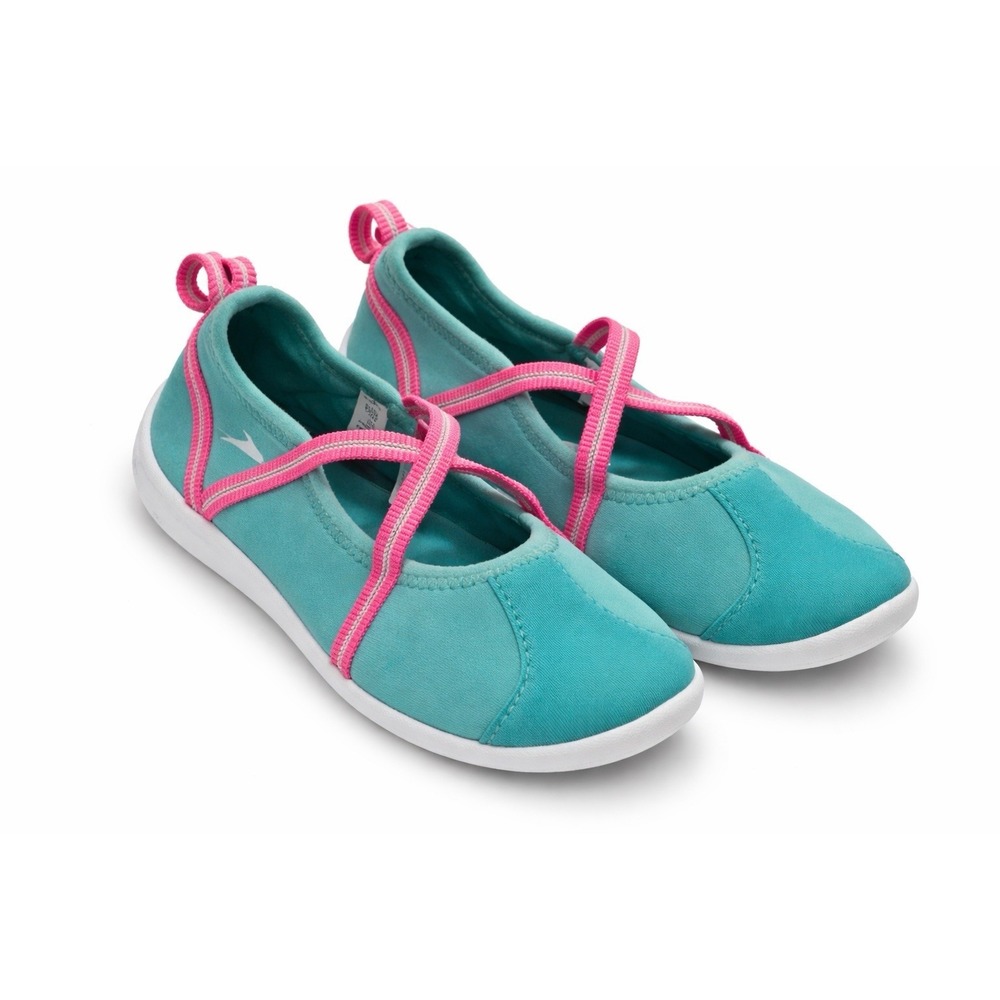 Speedo‎ Kids Girls Surfwalker Water Shoes Aqua Pink Slip On Beach Swim XL 11-12